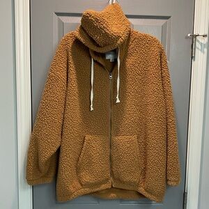 American Eagle Womens Fleece Hooded Zipper Jacket SZ L